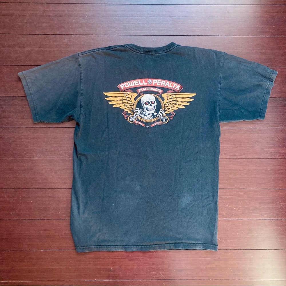 Mens Short Sleeve Powell Peralta Skate T Shirt Black Skull Graphic Size Medium